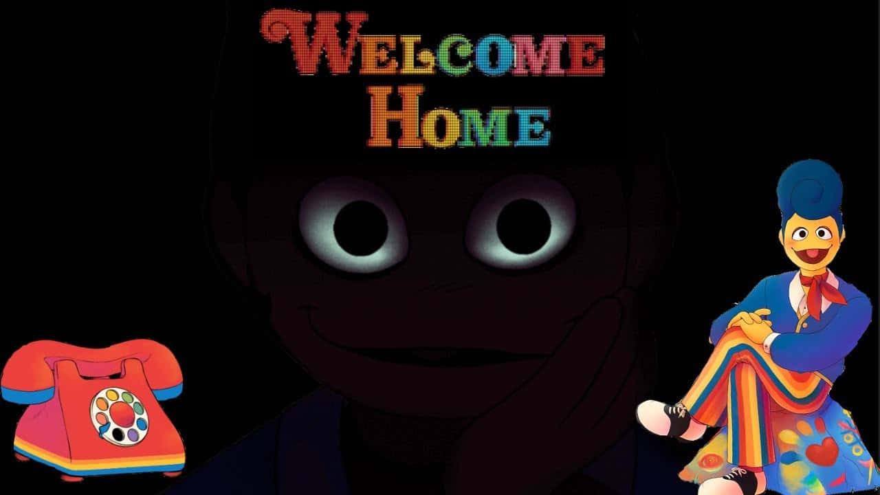 Welcome Home Cartoon Charactersand Phone Wallpaper
