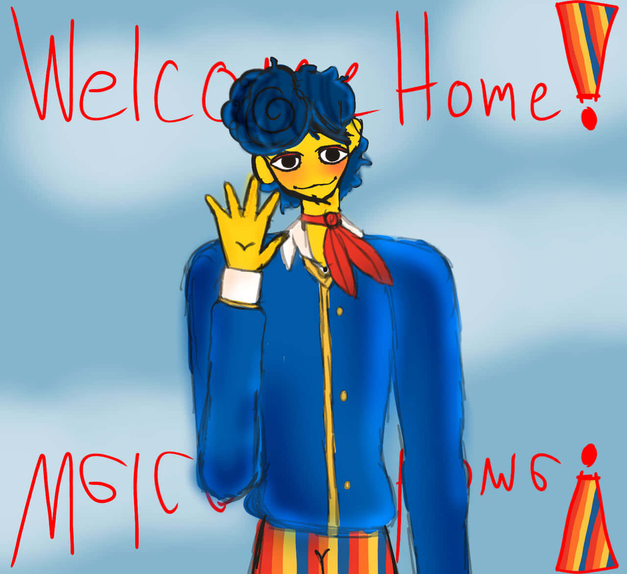 Welcome Home Magical Character Greeting Wallpaper