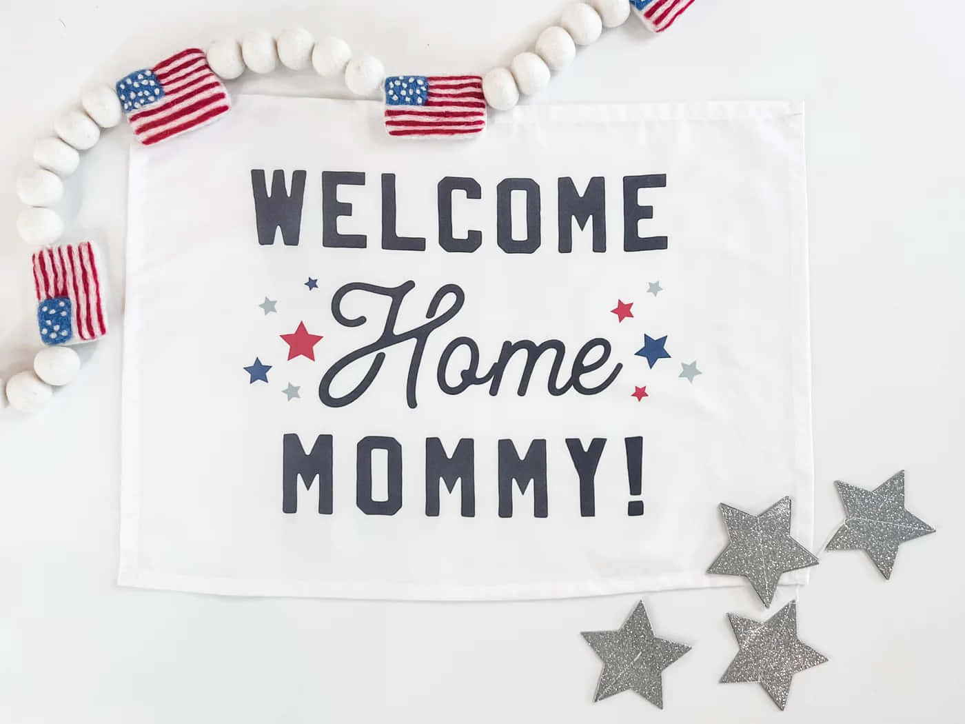 Welcome Home Mommy Celebration Banner Wallpaper