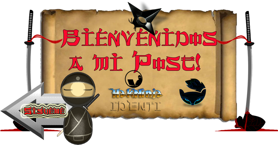 Welcome Parchment Ninja Theme PNG