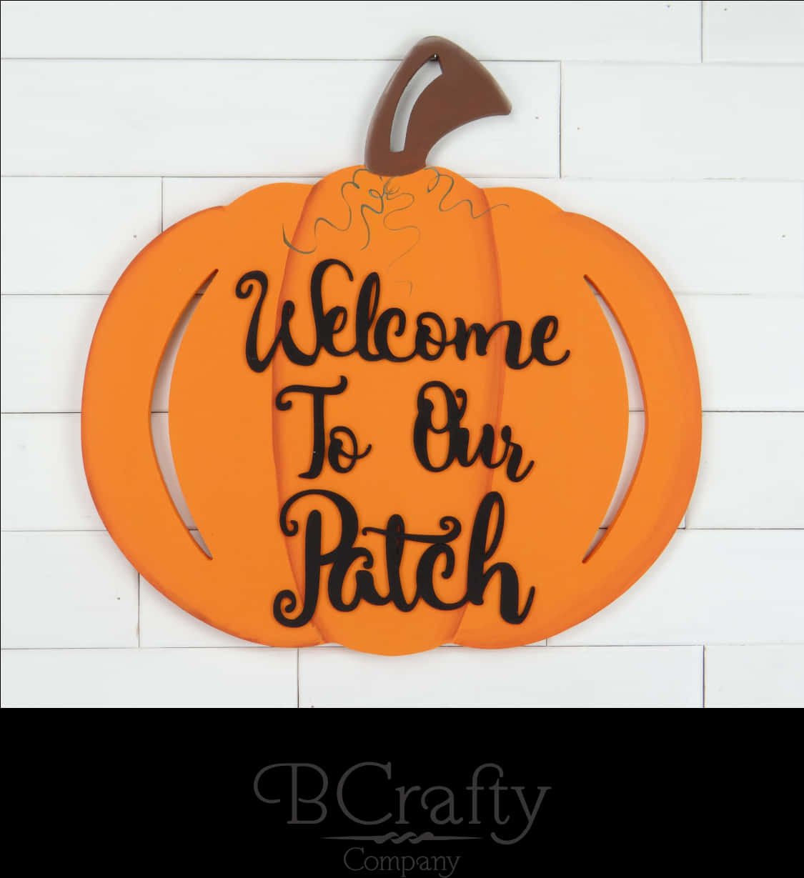 Welcome Pumpkin Sign Wall Decor PNG