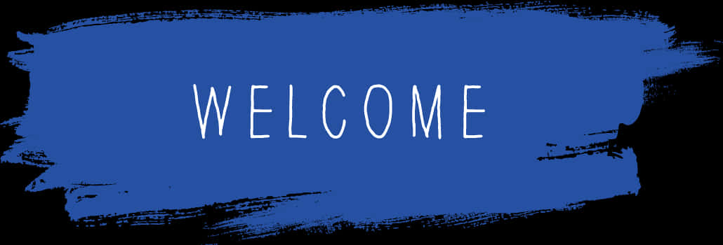 Welcome Sign Brushstroke Background PNG