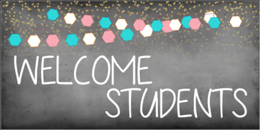 Welcome Students Classroom Sign PNG