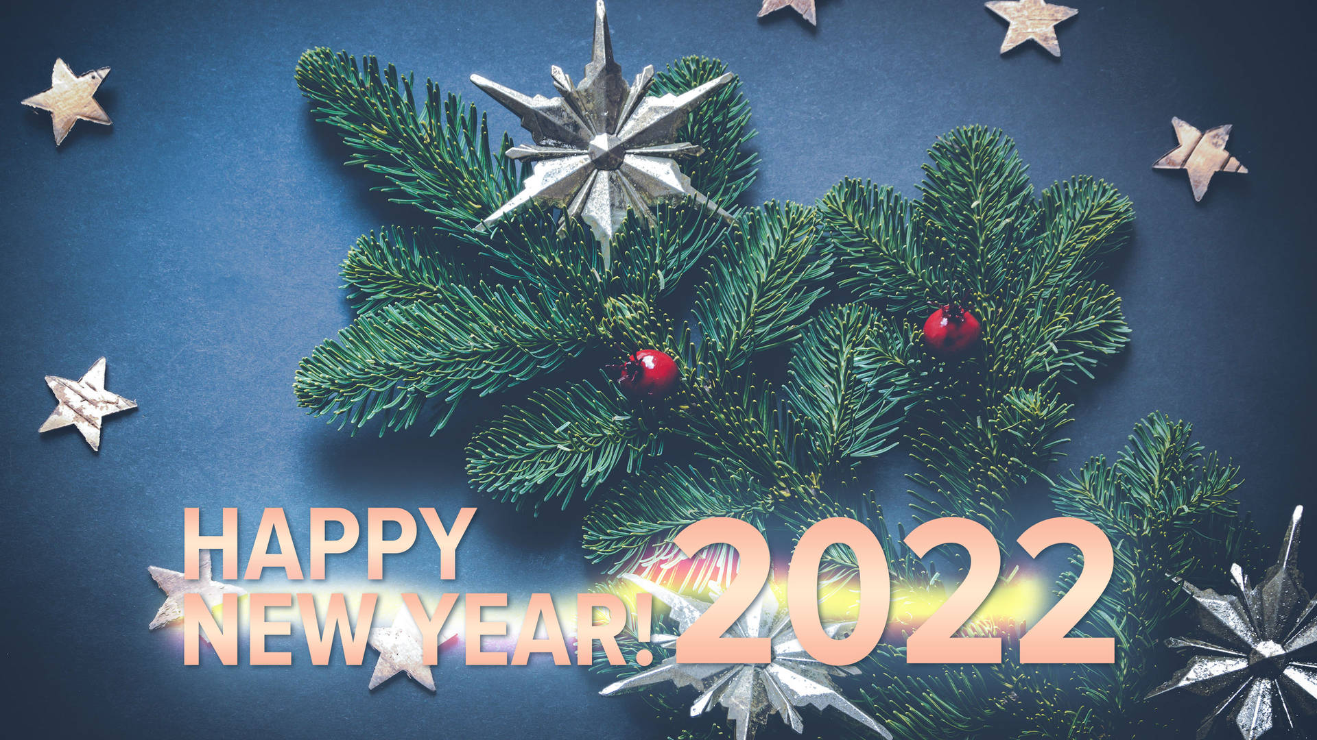 Welcoming 2022 With Sparkling Fireworks Wallpaper