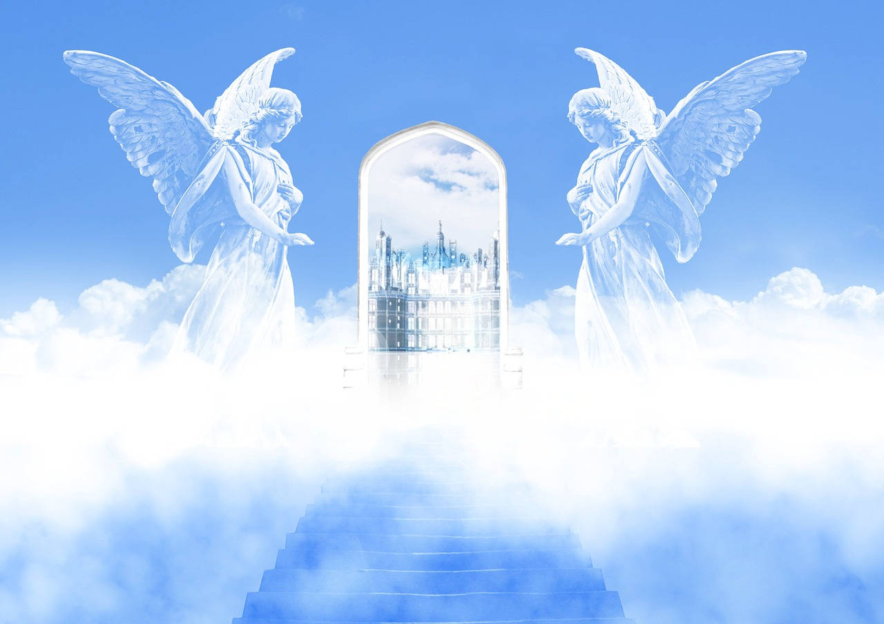 blue funeral background