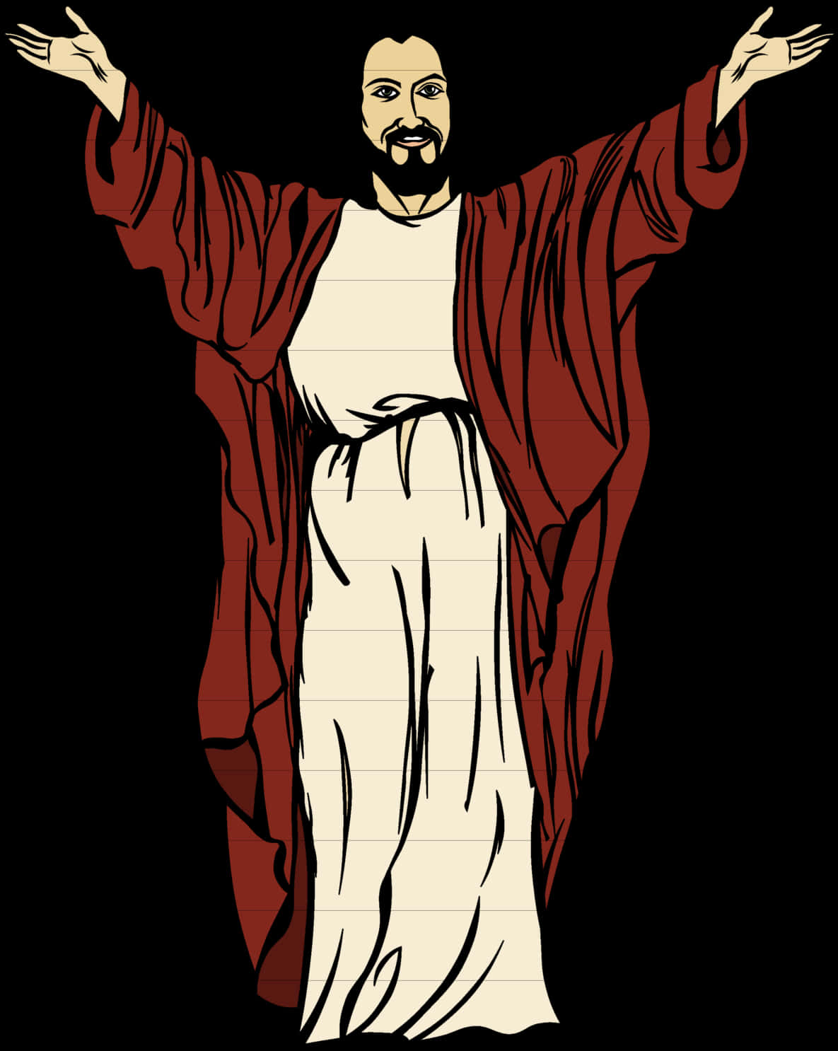 Download Welcoming Jesus Christ Illustration | Wallpapers.com