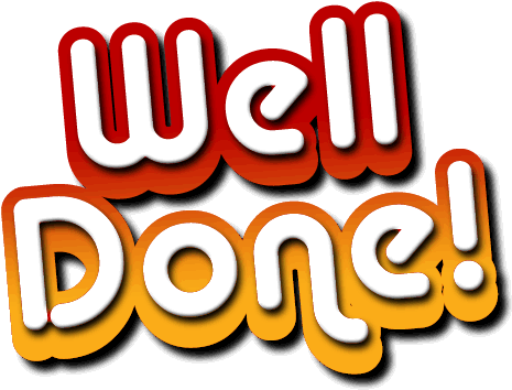 Well Done Congratulatory Graphic PNG