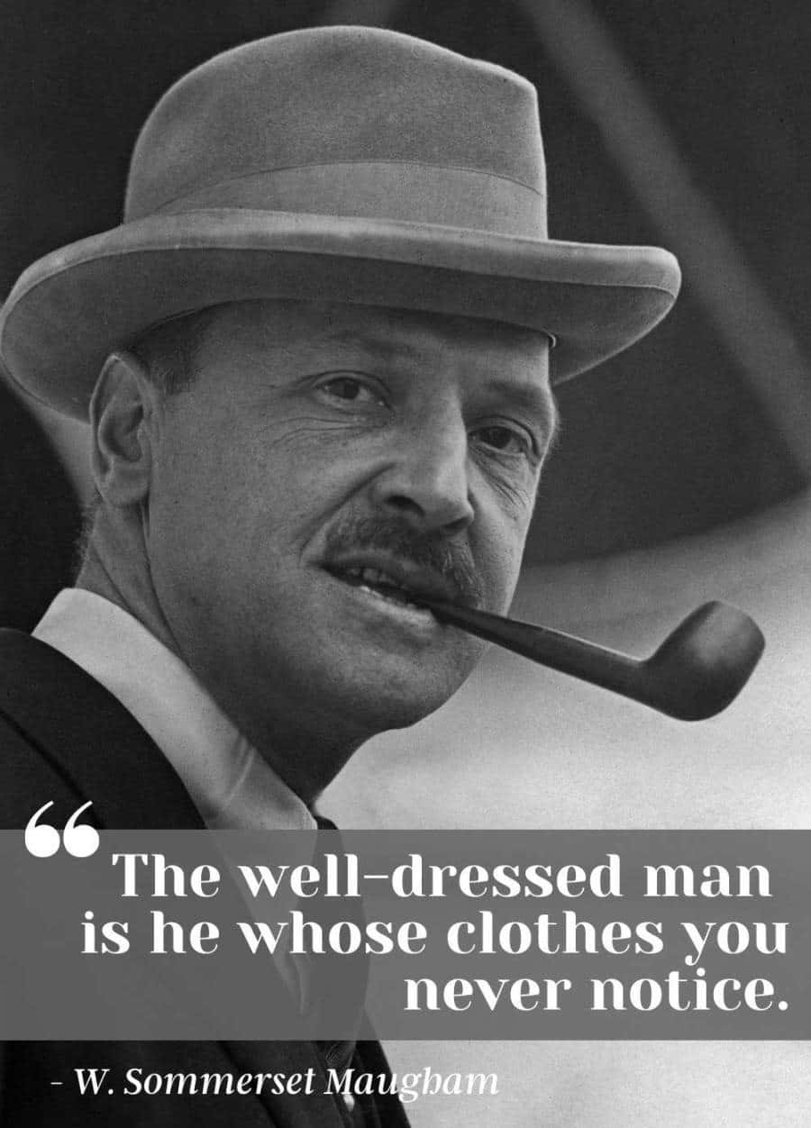 Well Dressed Man Fashion Quote Wallpaper