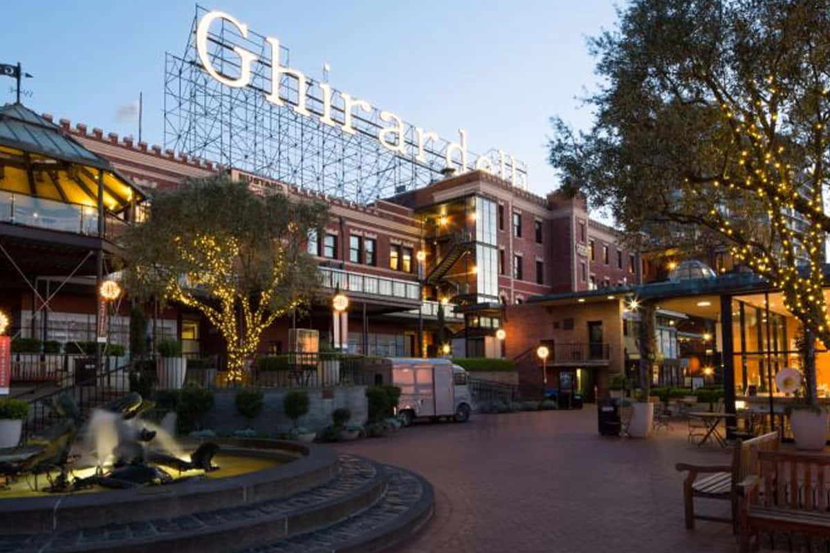 Well-lit Ghiradelli Square In The Afternoon Wallpaper