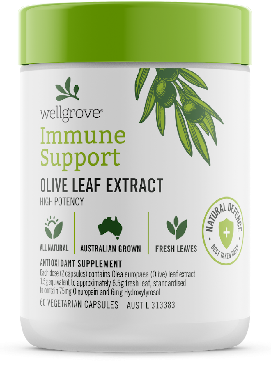 Wellgrove Immune Support Olive Leaf Extract PNG