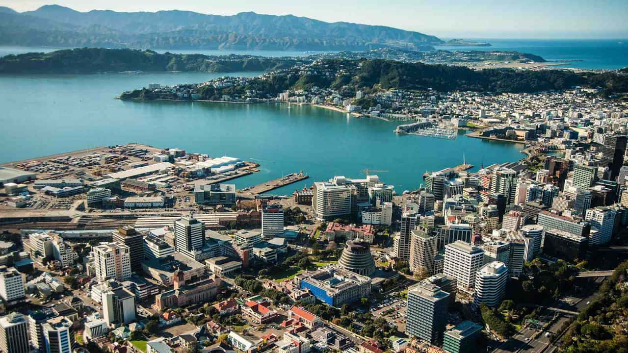 Wellington Cityscape Aerial View.jpg Wallpaper