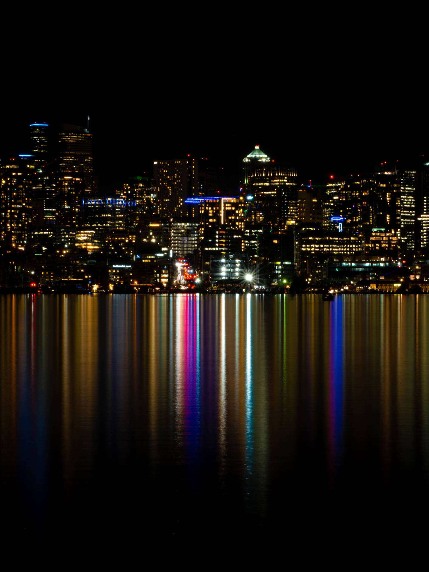 Download Wellington Night Seattle Skyline Wallpaper | Wallpapers.com
