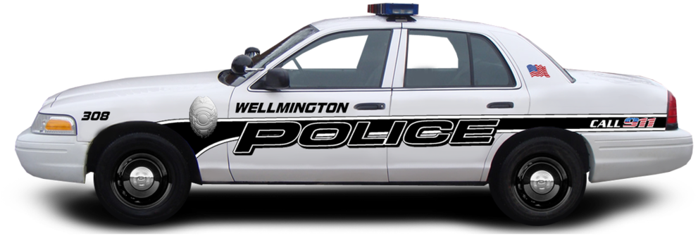 Wellington Police Car Side View PNG