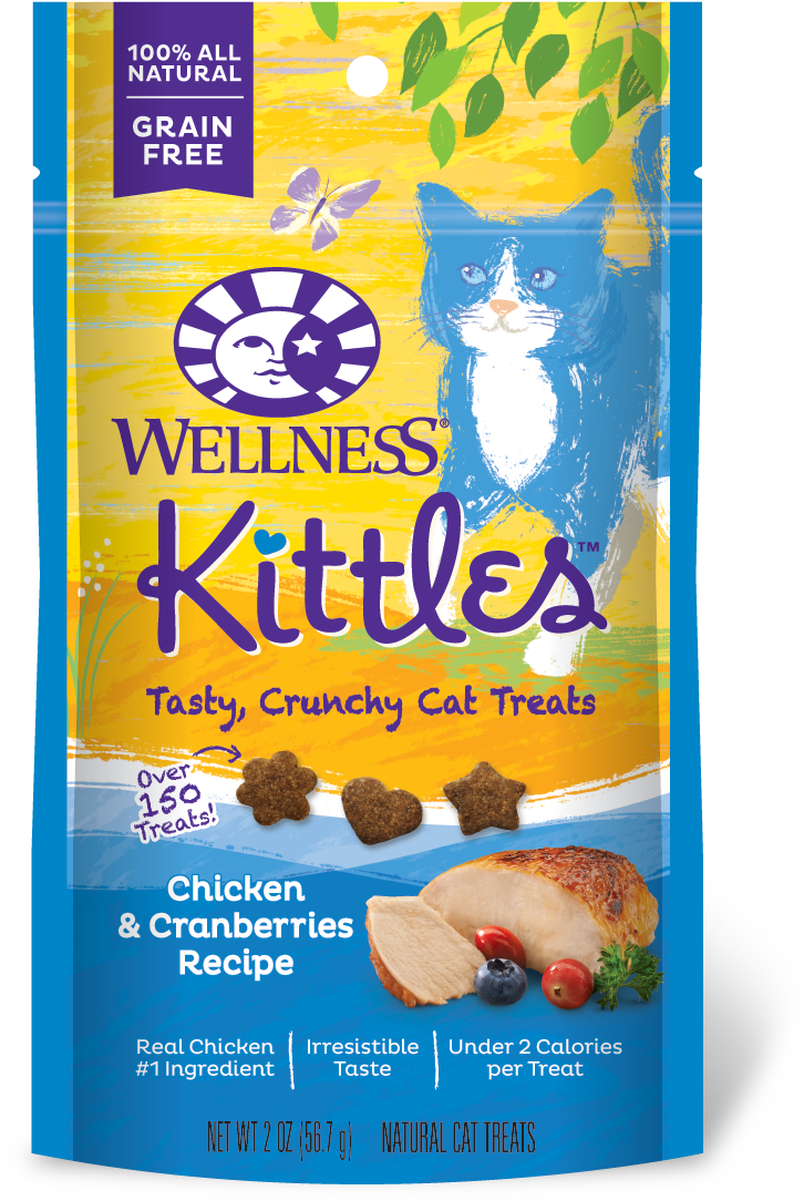 Wellness Kittles Cat Treats Chicken Cranberries PNG