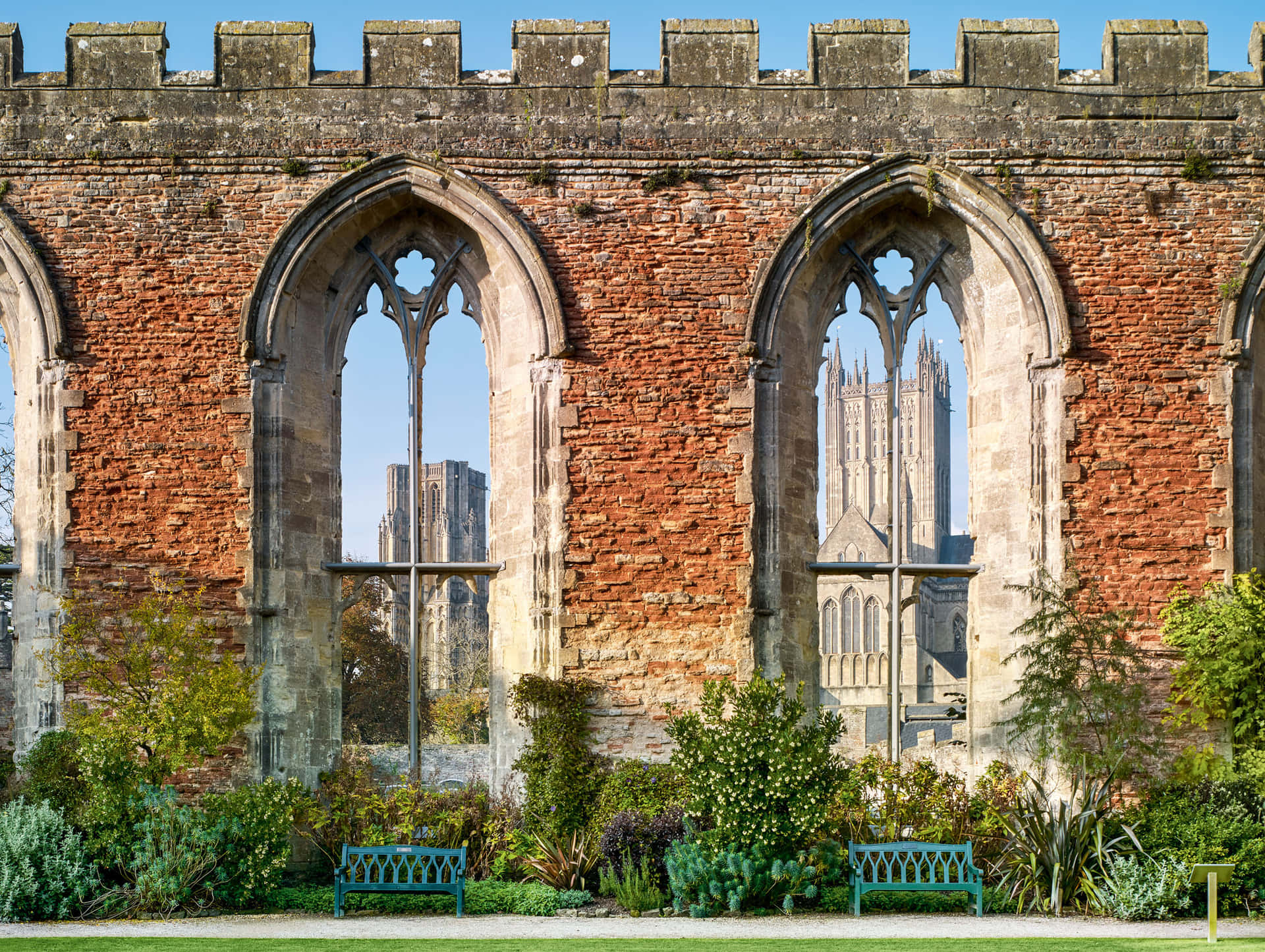 Download Wells Cathedral Through Ancient Arches Wallpaper | Wallpapers.com