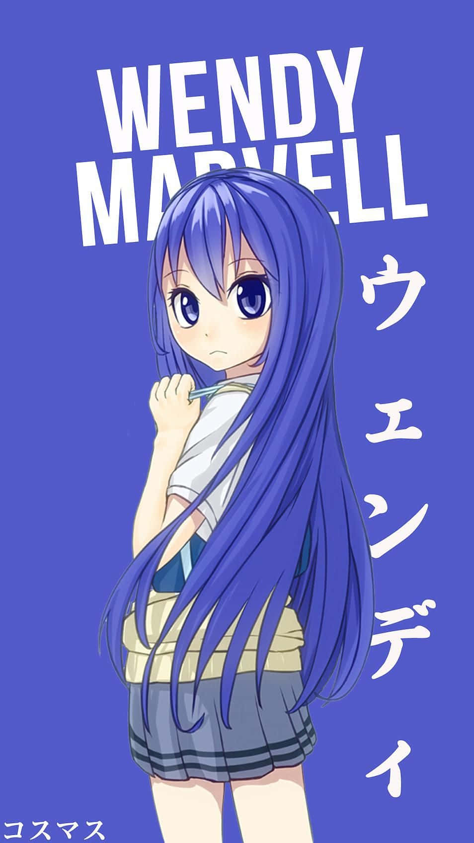 Magical Wendy Marvell unleashes her power in a captivating scene Wallpaper