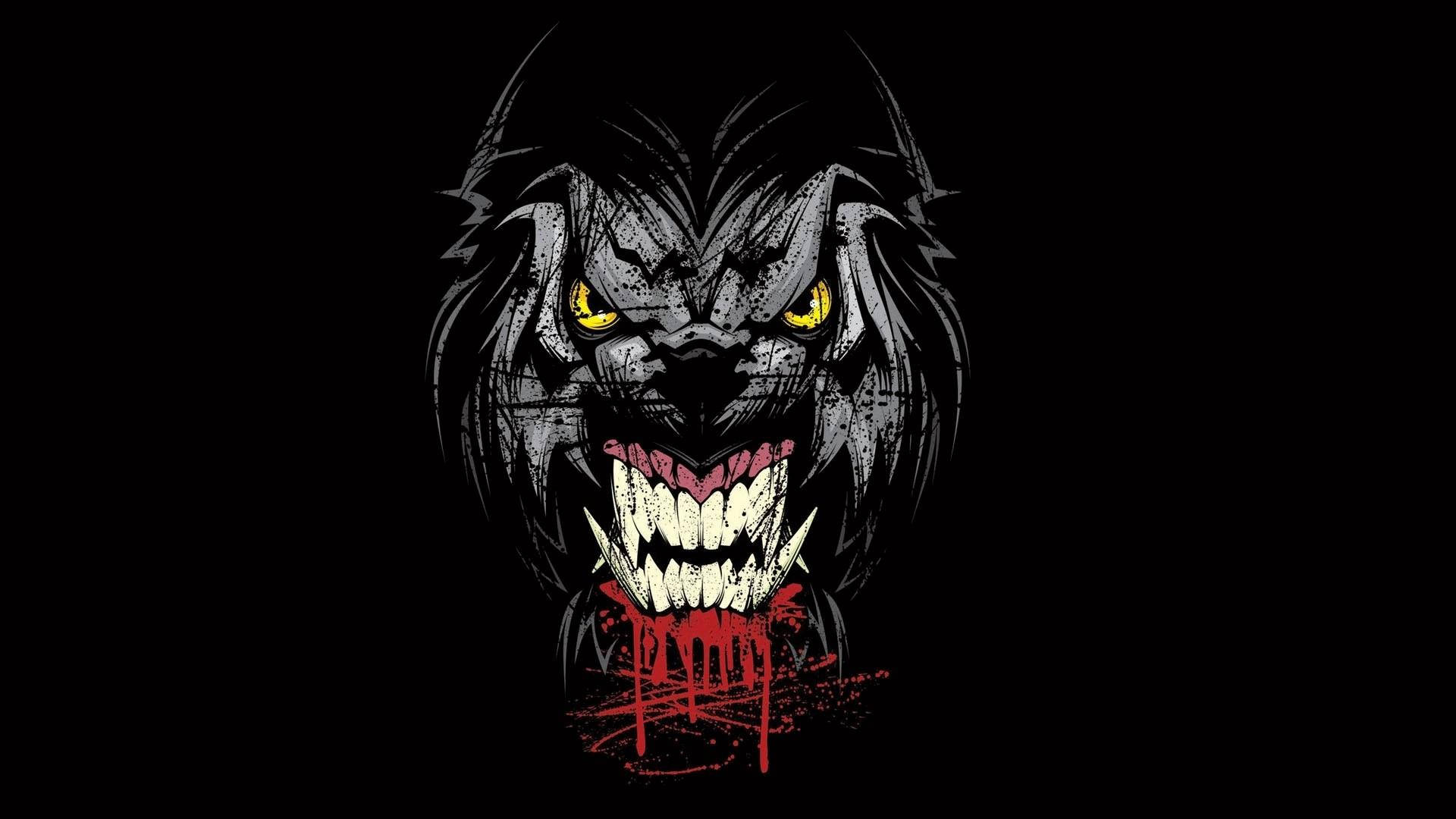 Dark and mysterious werewolf artwork Wallpaper