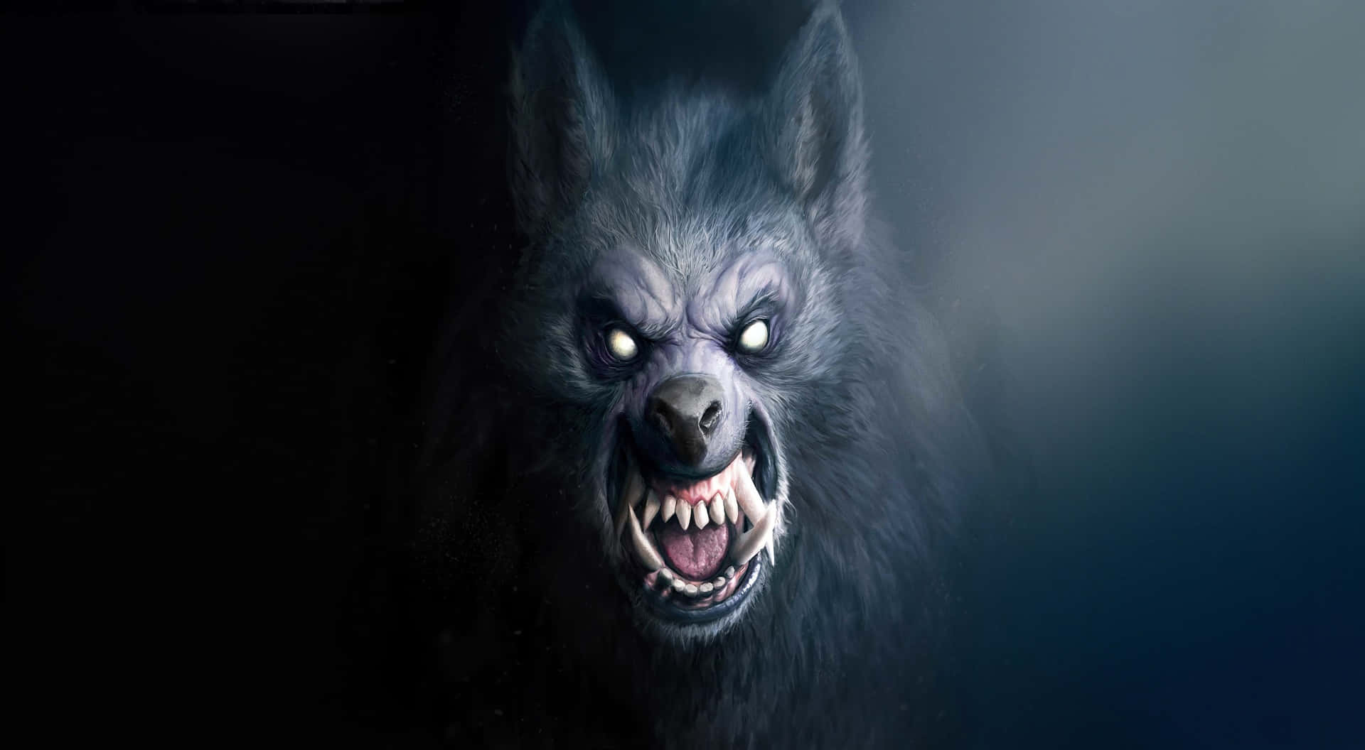 A WereWolf howling at a full moon