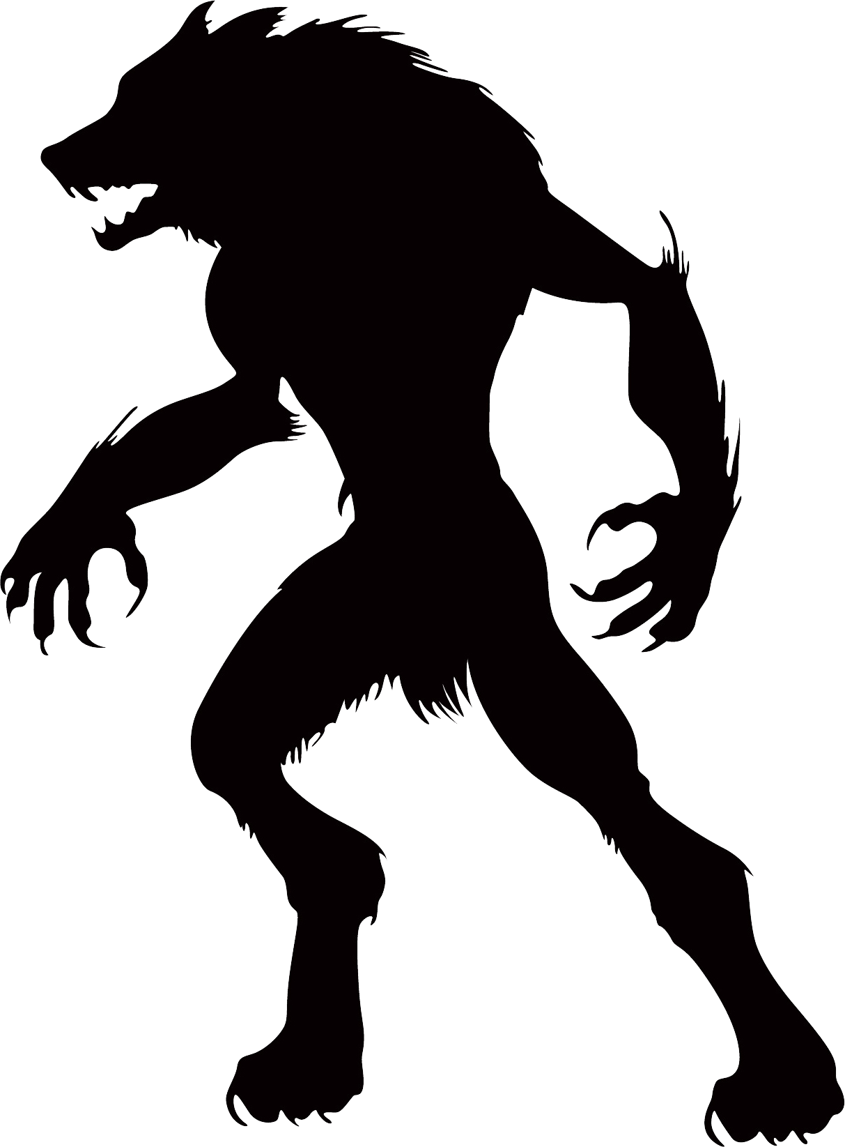 Werewolf Silhouette Graphic PNG