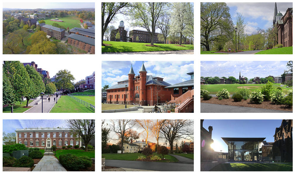 Wesleyan University Collage Photo Wallpaper