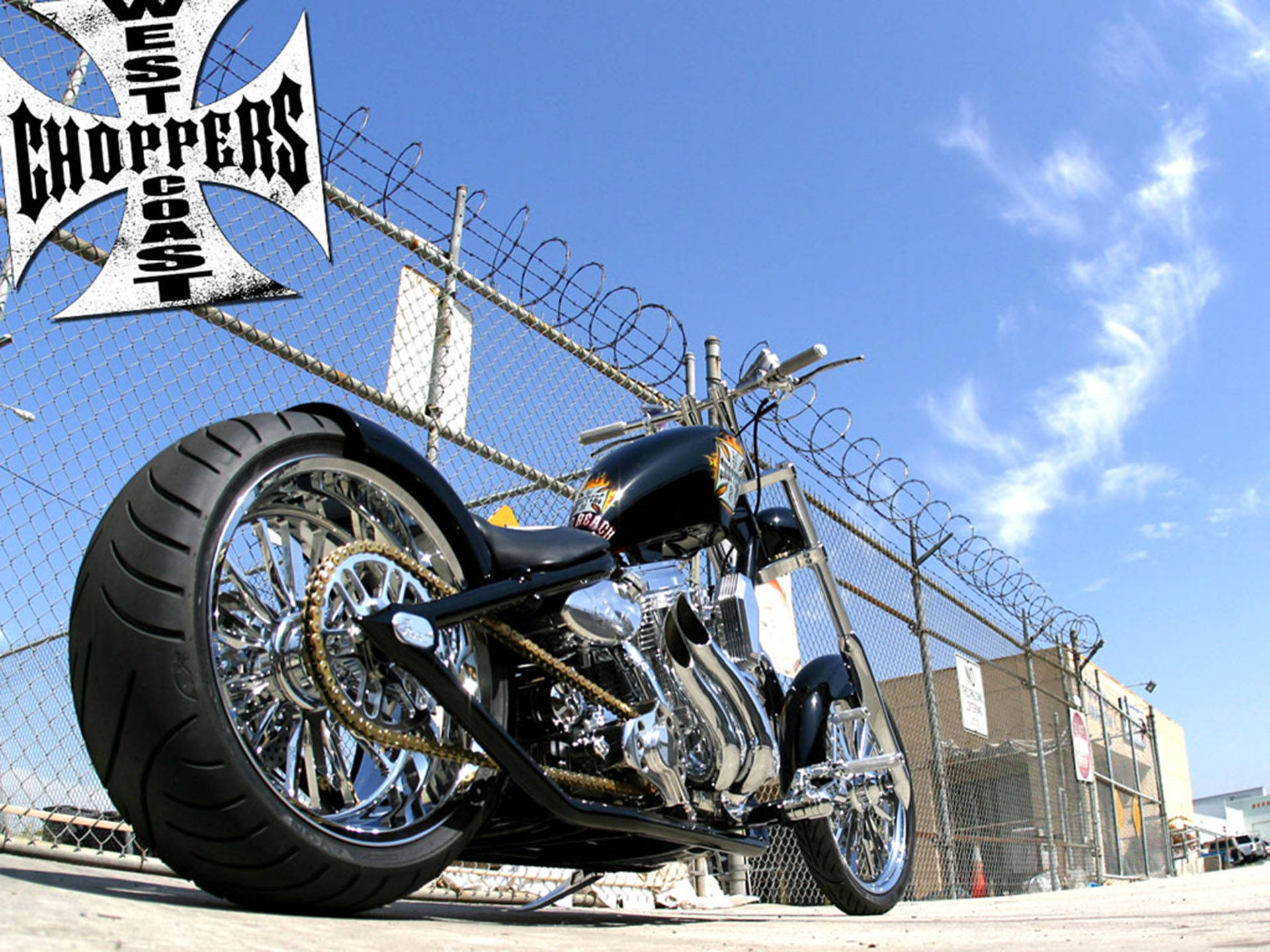 West Coast Choppers Tilpasset Motorcykel Wallpaper