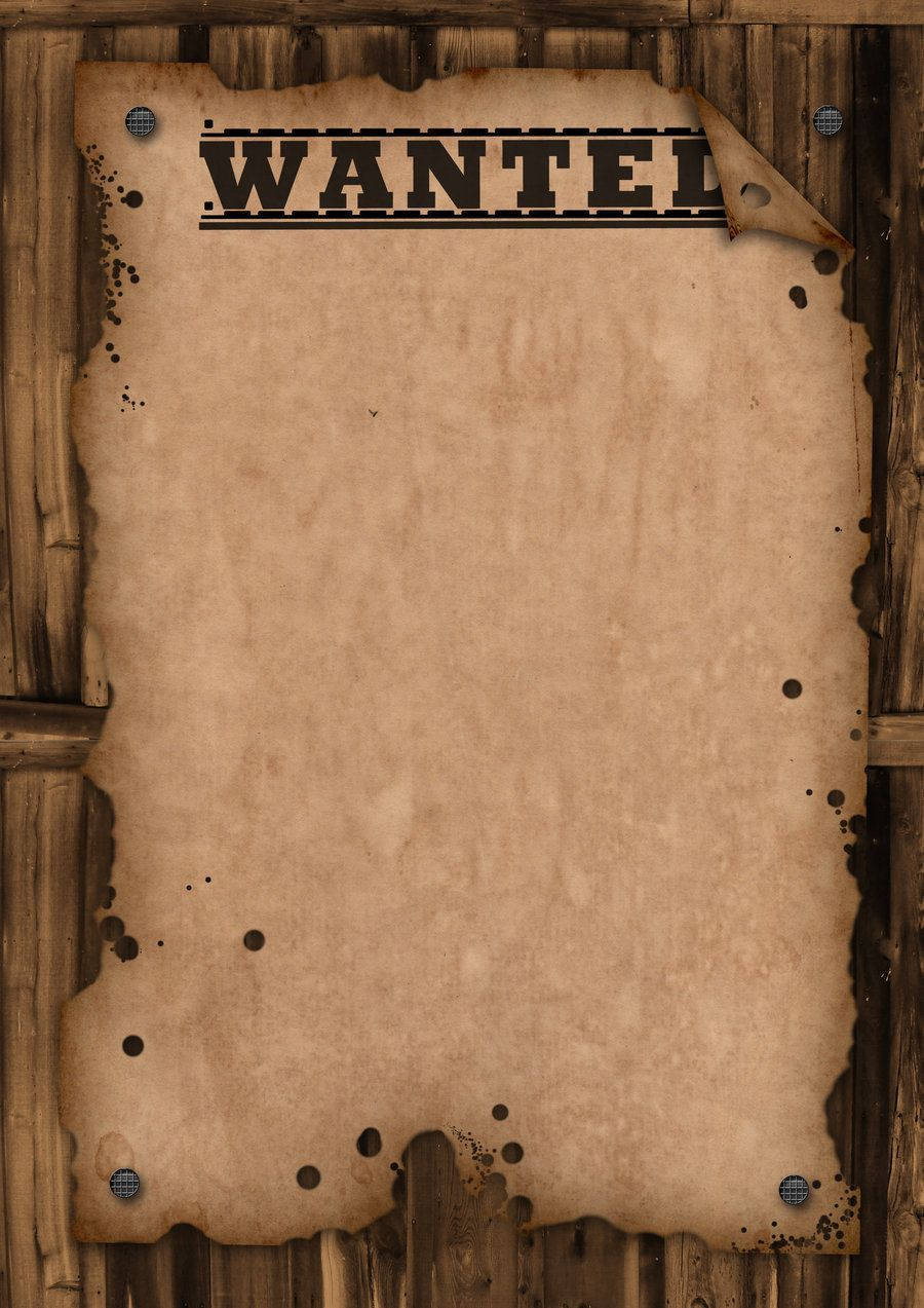 Western Blank Wanted Poster Wallpaper