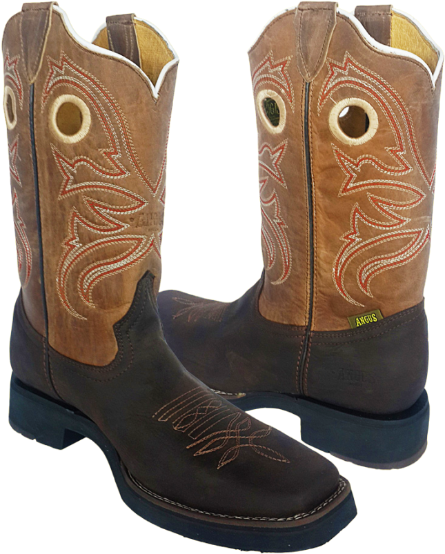 Western Cowboy Boots Embroidery PNG