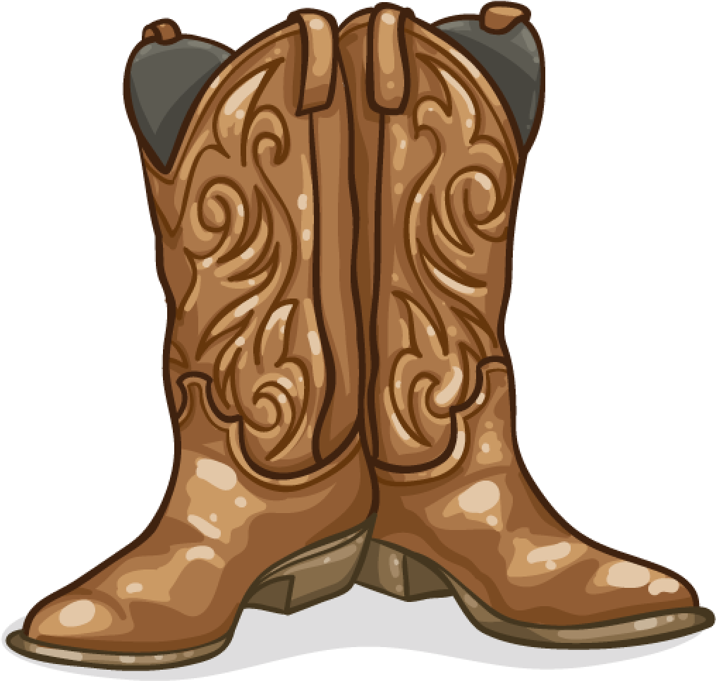 Western Cowboy Boots Illustration PNG
