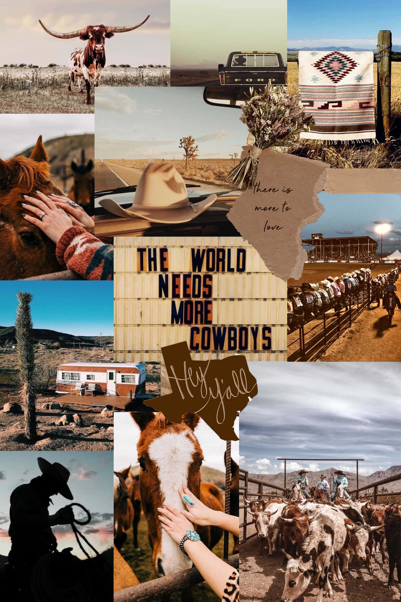 Världenbehöver Cowboys Collage