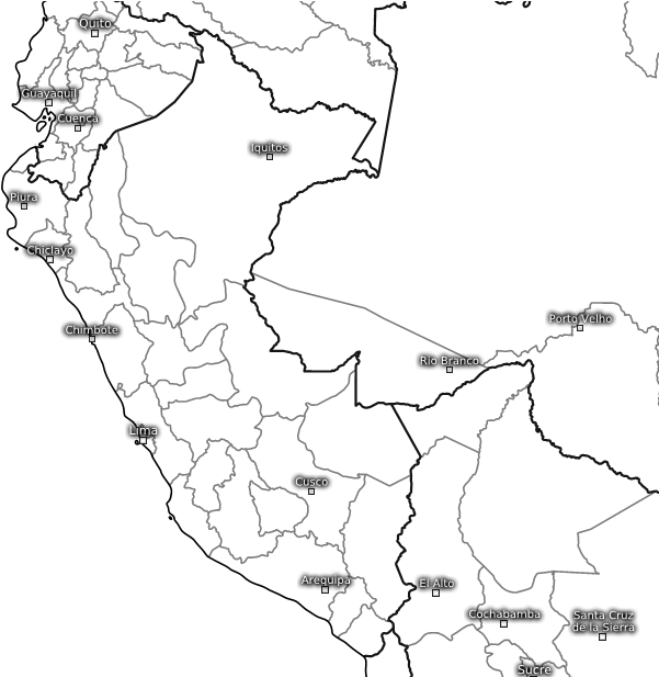 Western South America Map PNG