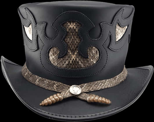 Western Style Decorative Top Hat PNG