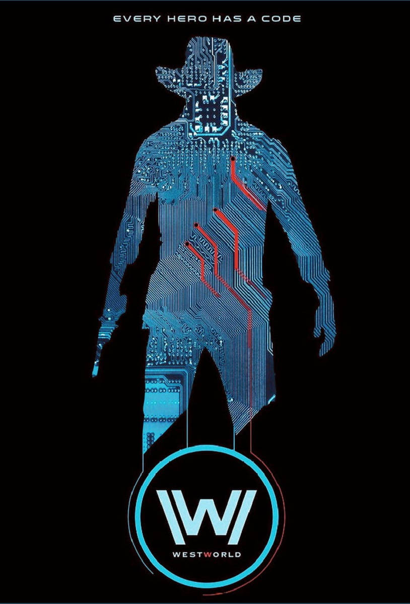 Westworldcowboy-roboter In Schwarz Wallpaper