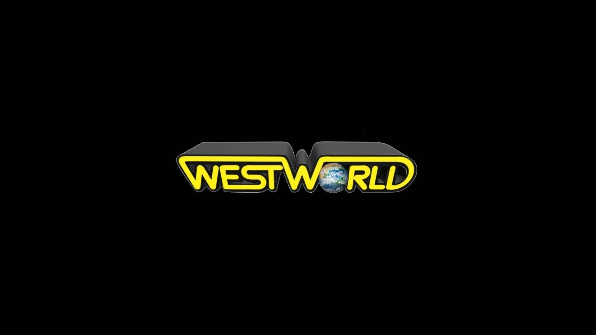 Westworld Figur I Sort glimter ovenpå et mørkegråt baggrund Wallpaper