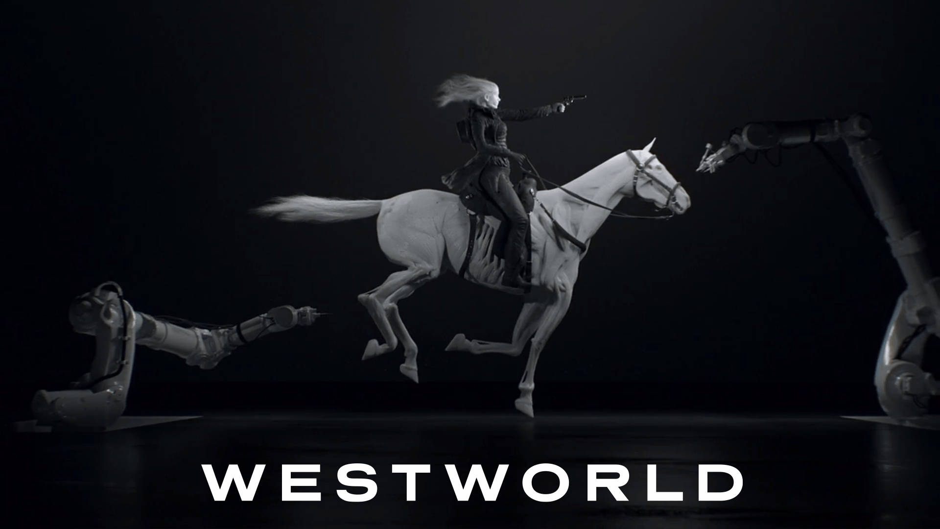 Westworld Girl In White Horse Wallpaper