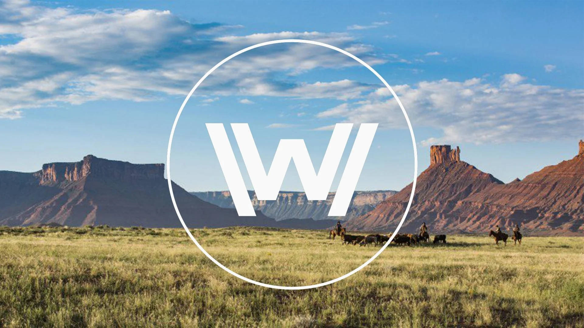 Westworldweißes Logo In Der Wüste Wallpaper