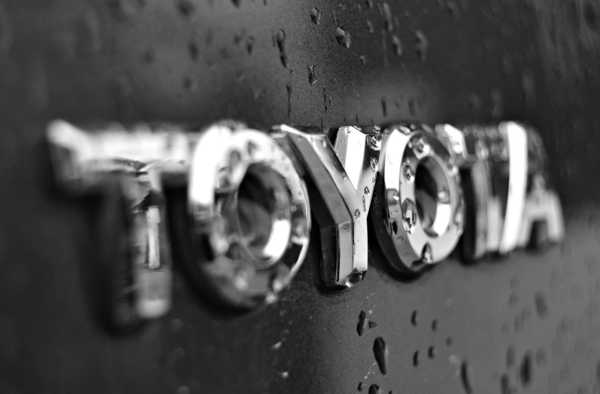 Wet Toyota Emblem Wallpaper