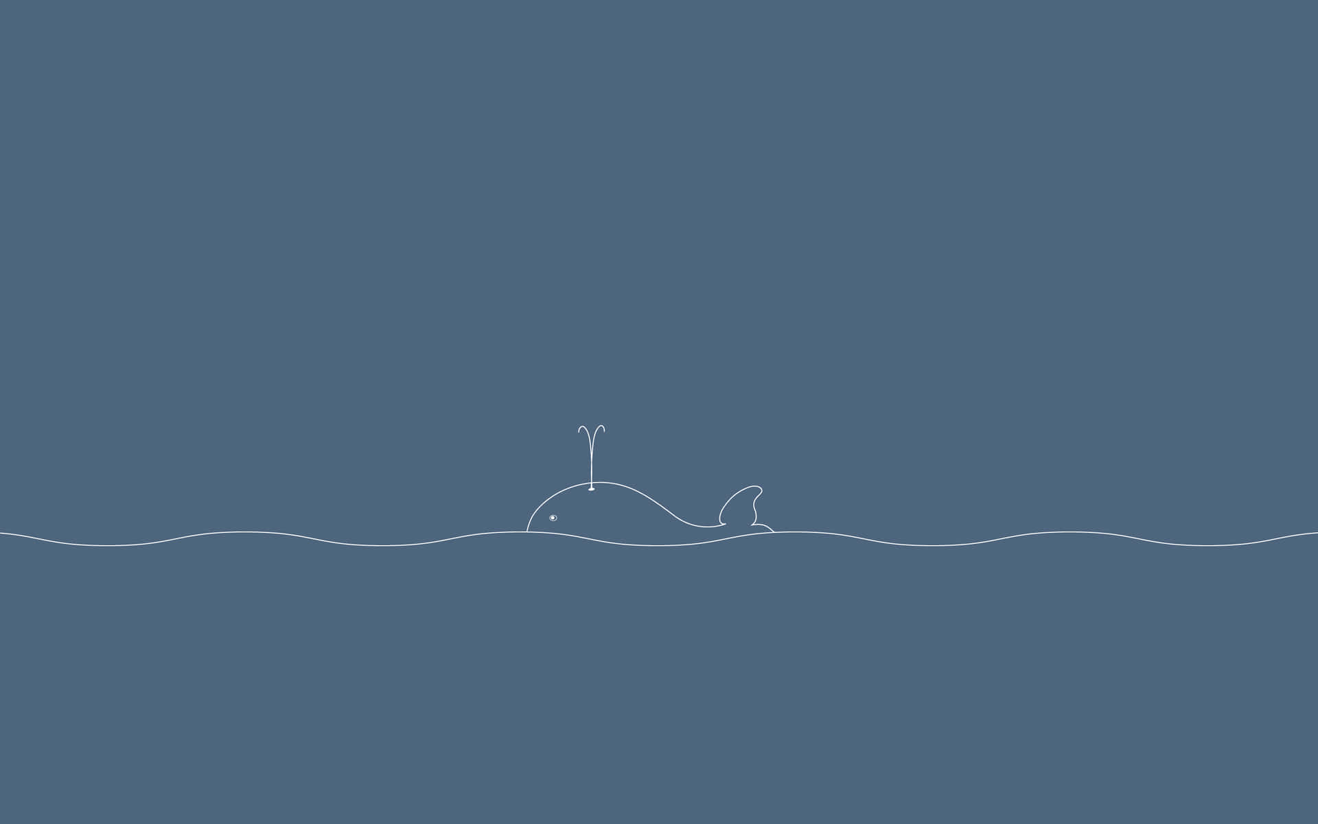 Whale Line Art Minimal Background Wallpaper