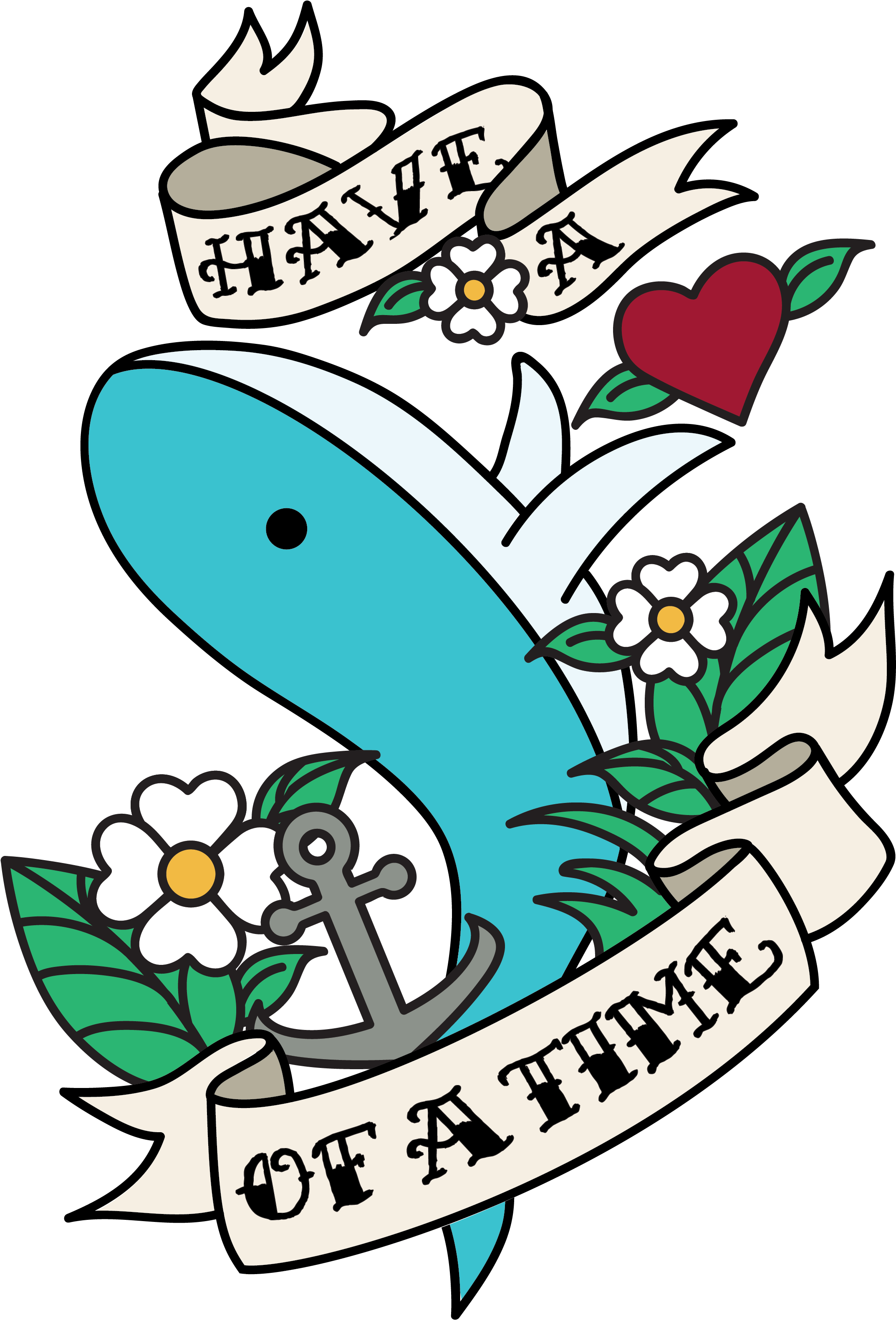 Whale Tattoo Design Have A Whale Of A Time PNG