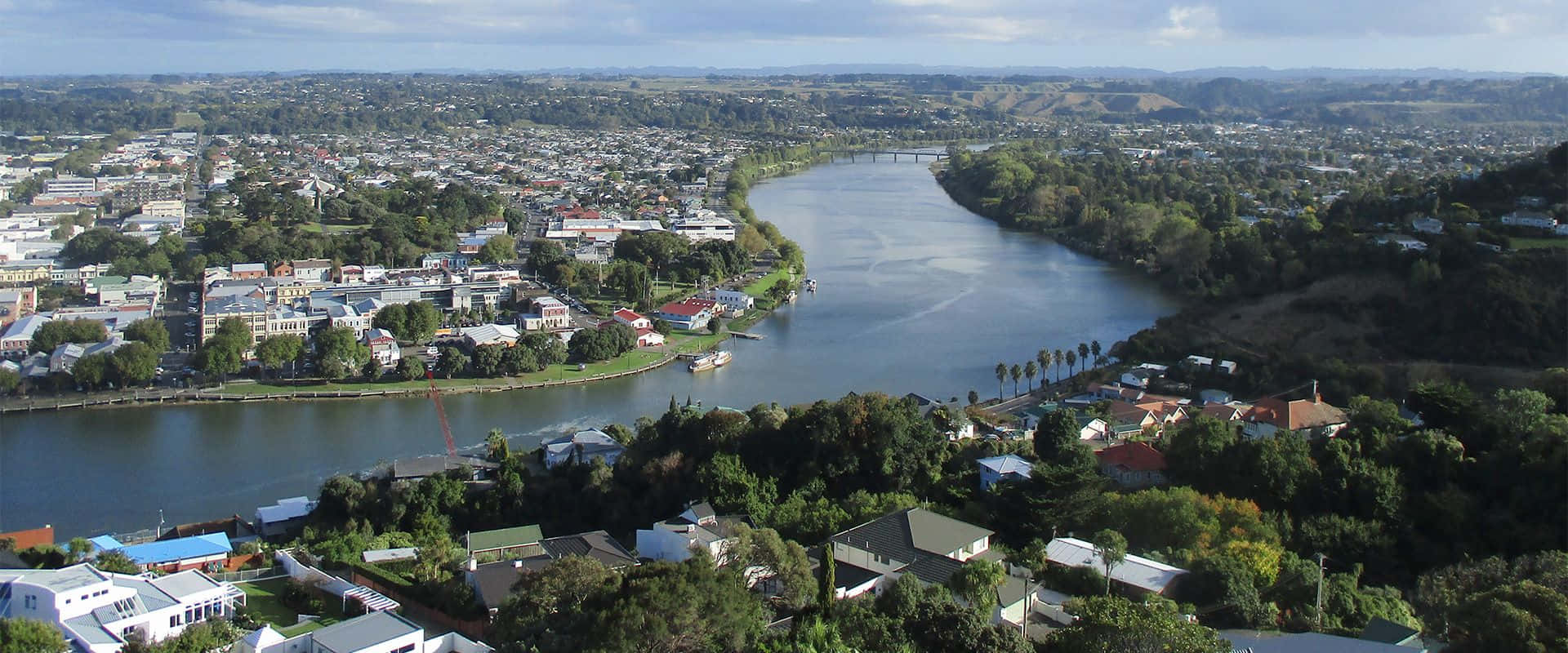 Whanganui River Aerial View New Zealand Wallpaper