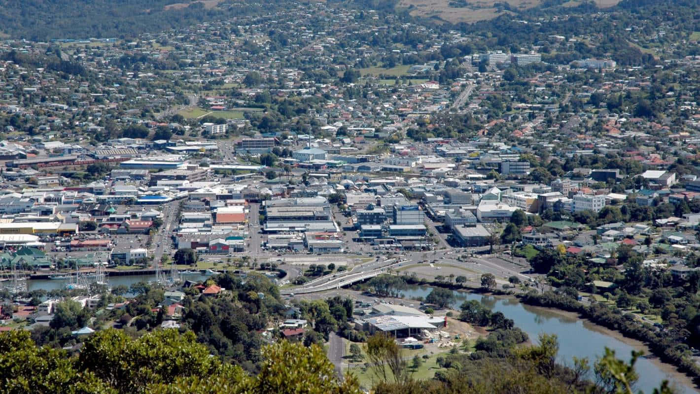 Whangarei City Aerial View New Zealand Wallpaper