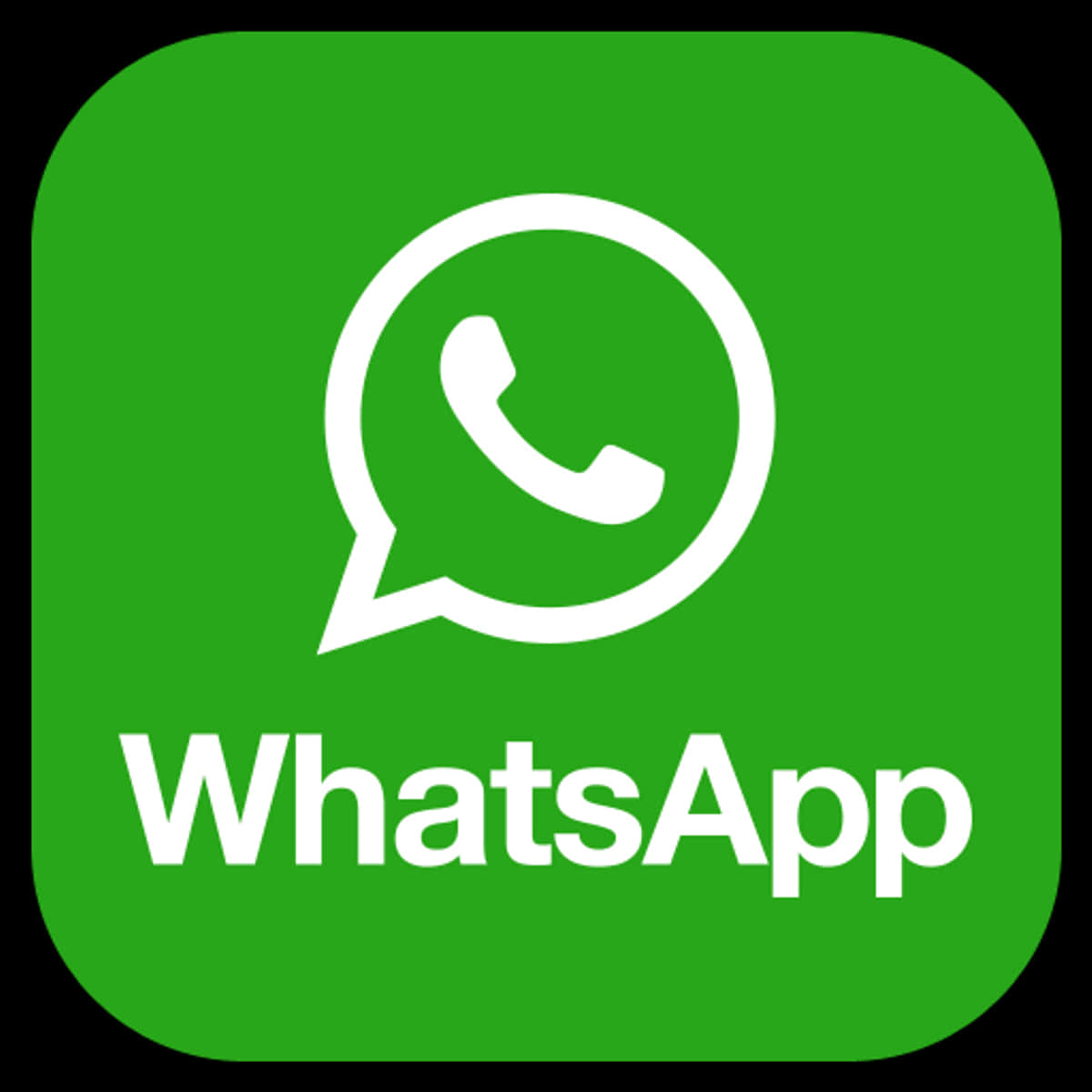 Download Whats App Logo Green Background | Wallpapers.com