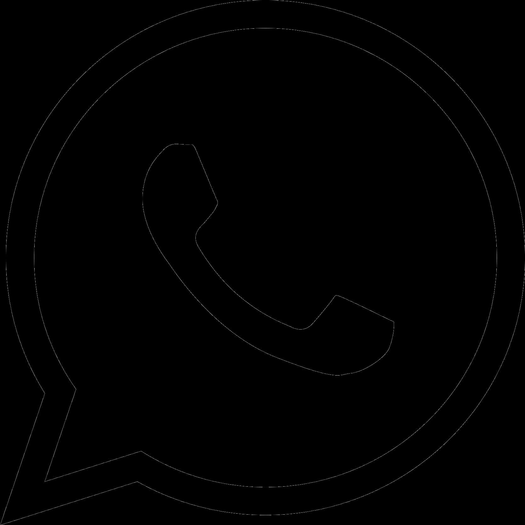 Whats App Logo Outline PNG
