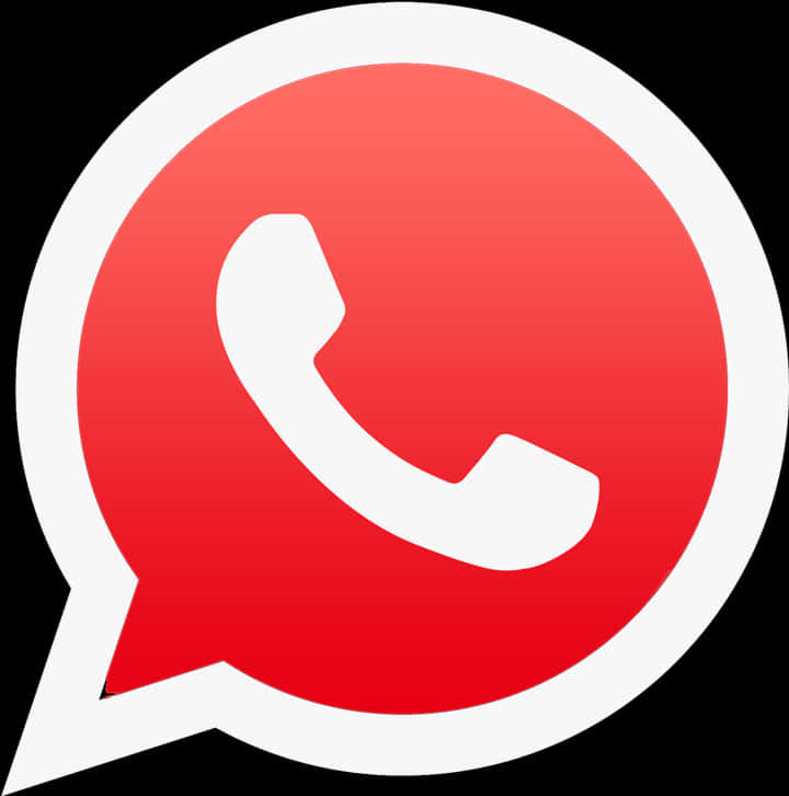 Whats App Logo Red Background PNG