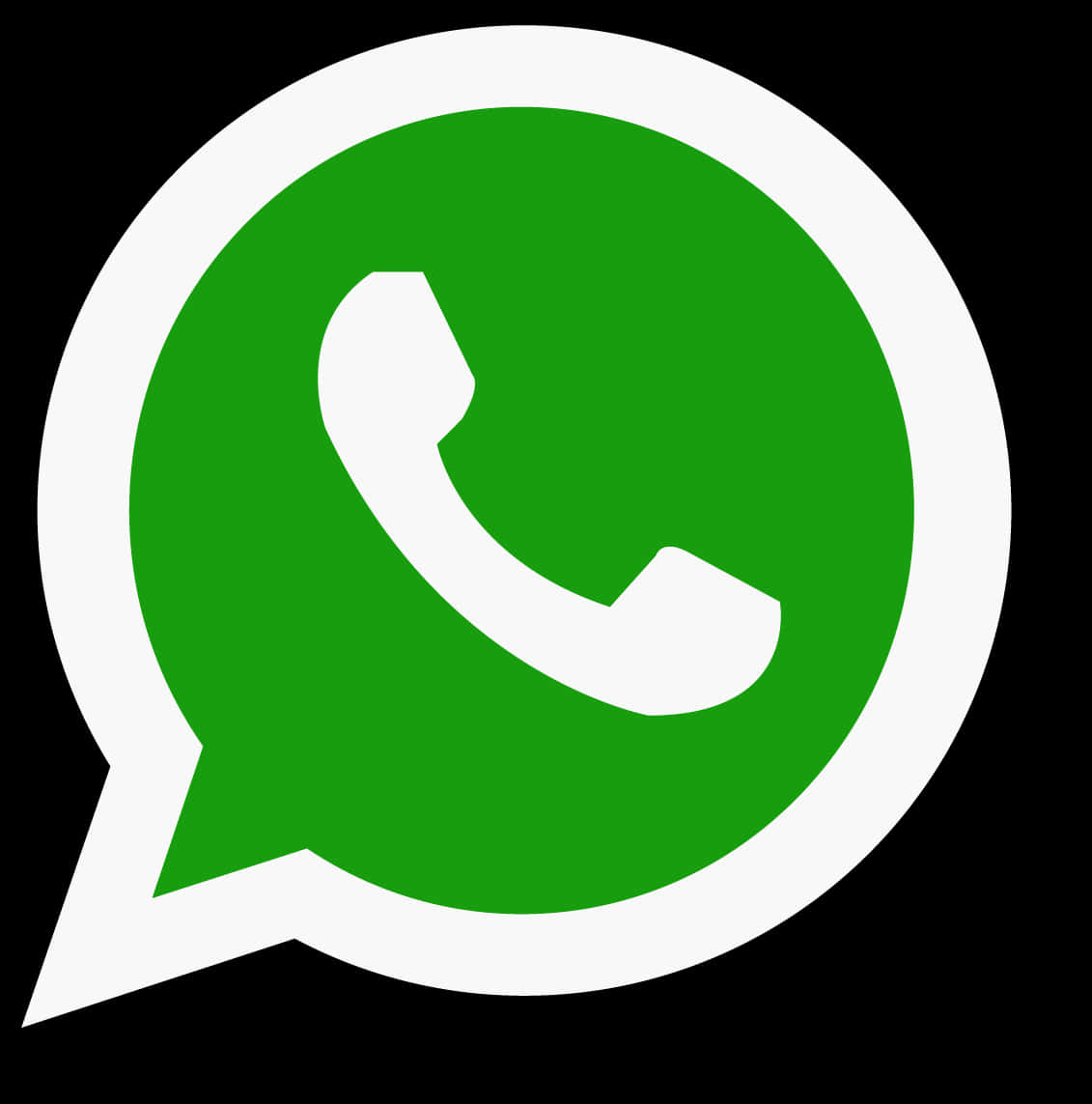Whats App Logoon Black Background PNG
