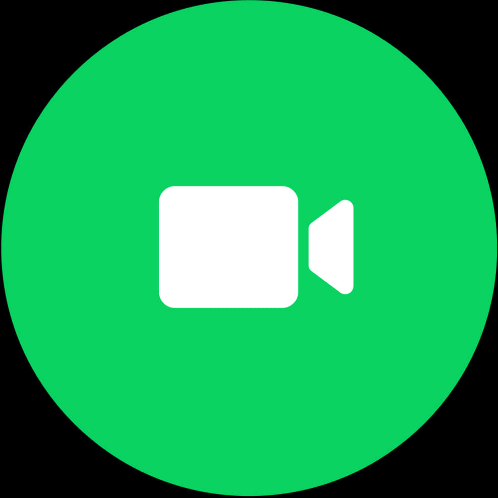 Whats App Video Call Icon Green Background PNG