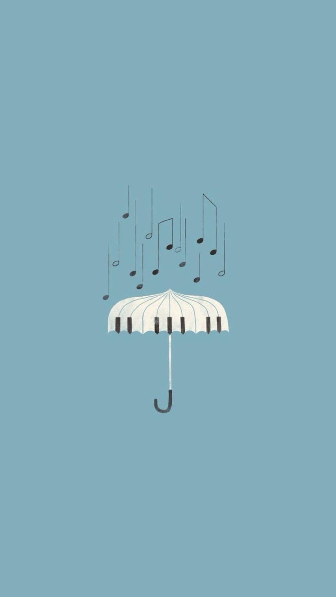 Whatsappchat Klavier Regenschirm Wallpaper