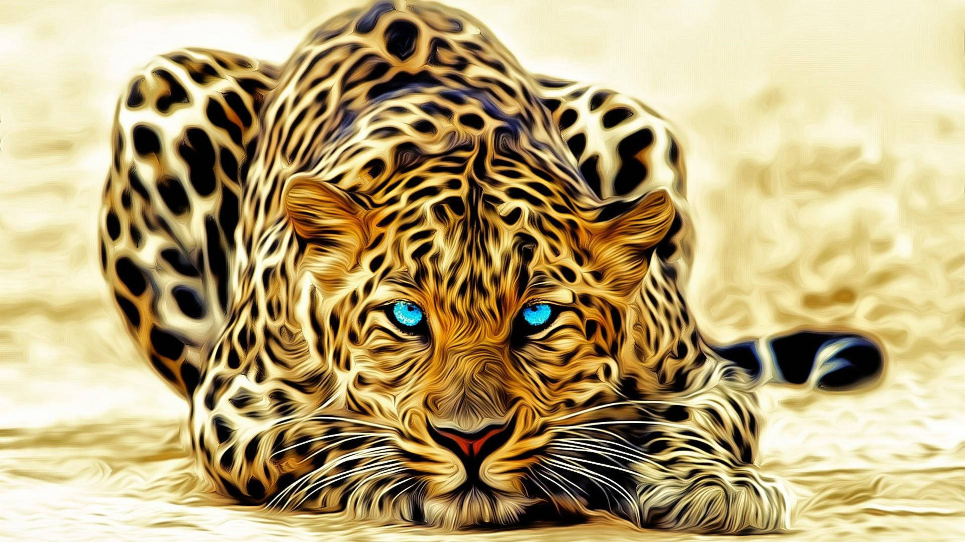 Whatsapp Leopard Digital Art Wallpaper