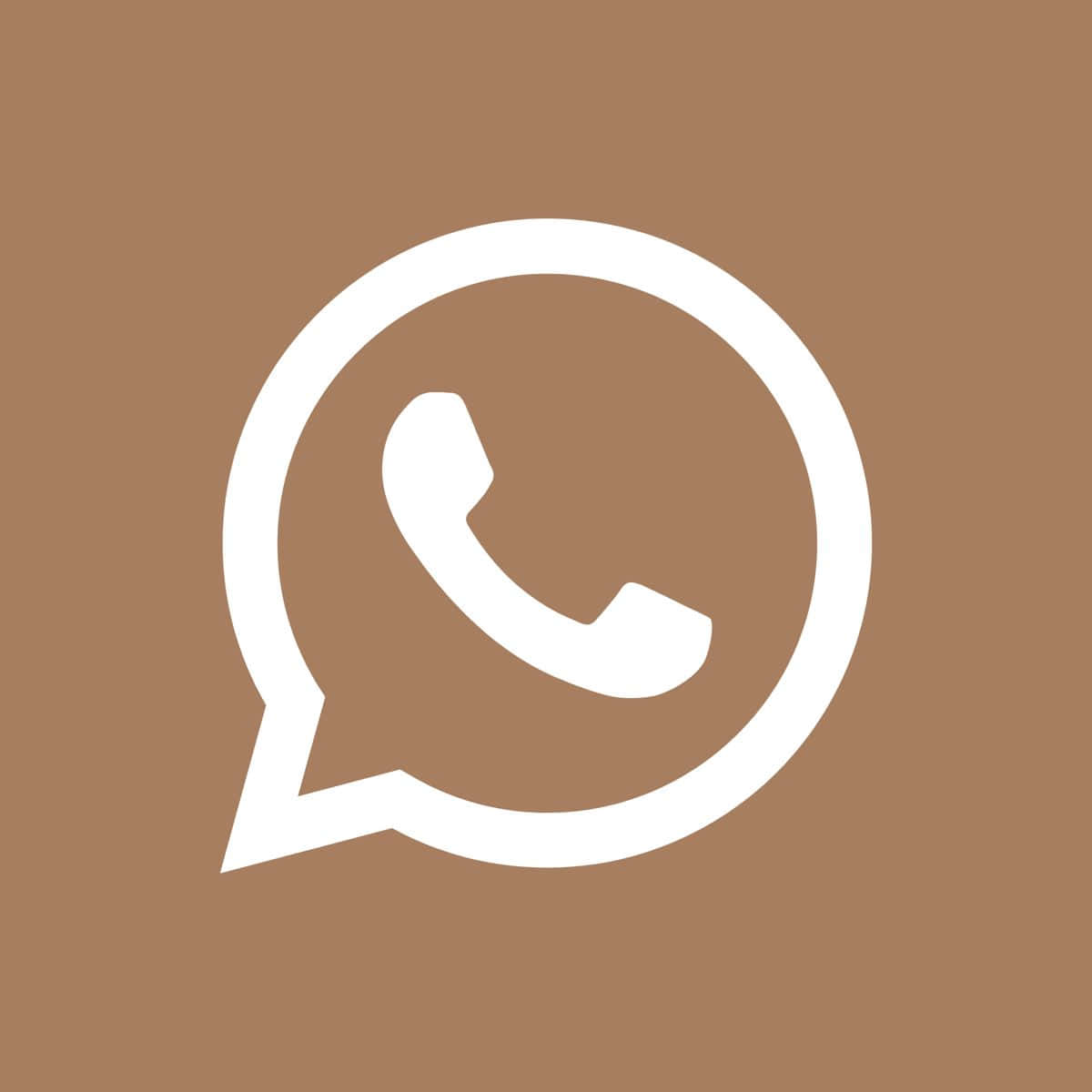 Whatsapp Icon On A Brown Background