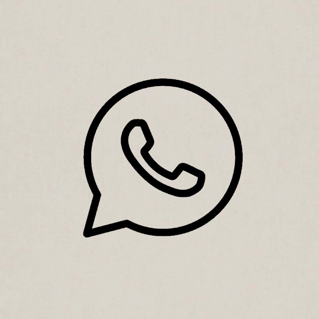 Whatsapp Icon In Black And White