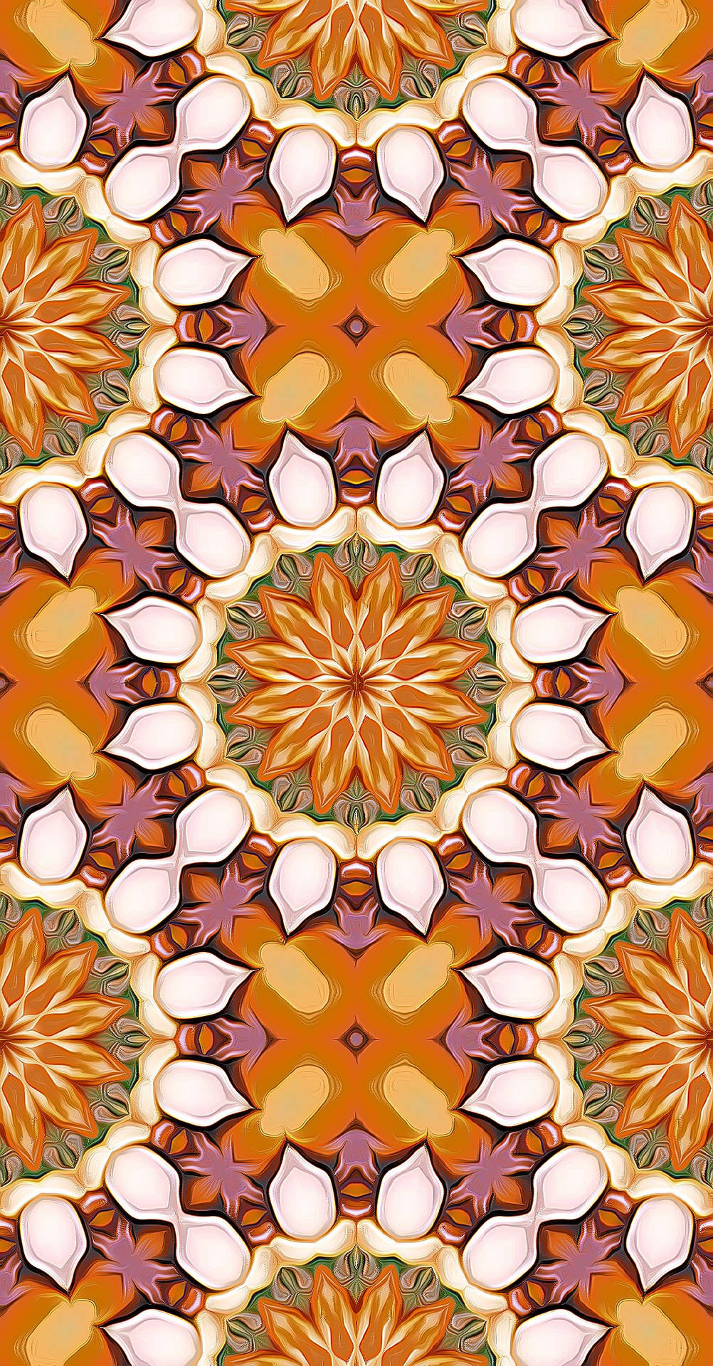 Whatsapp Sunflower Fractal Pattern Wallpaper